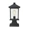 Z-Lite Portland 1 Light Outdoor Pier Mount Light, Black & Clear Beveled 531PHMS-SQPM-BK - alternate 4